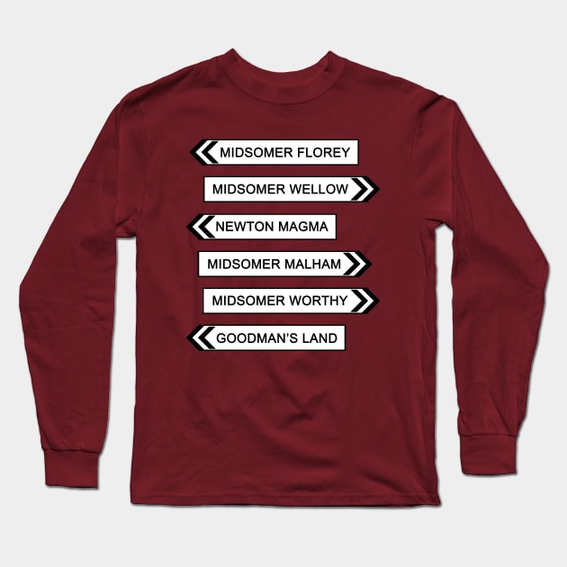 Midsomer Murder Signs #3 Long Sleeve T-Shirt by Vandalay Industries